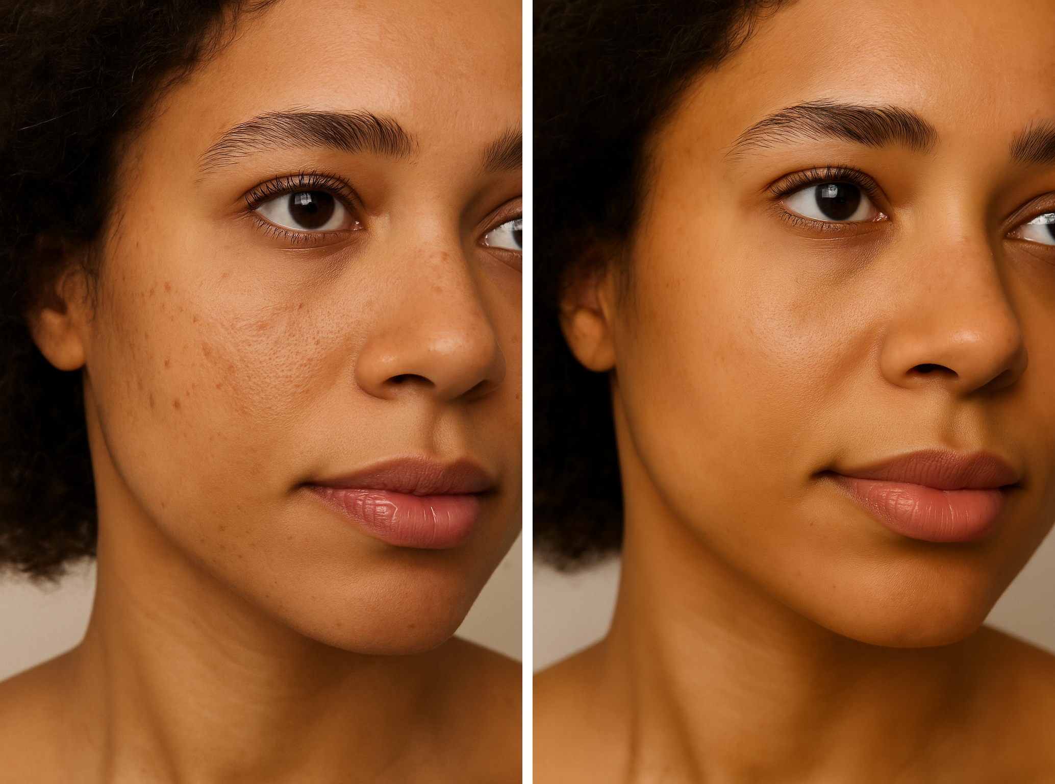 Fine lines – before/after