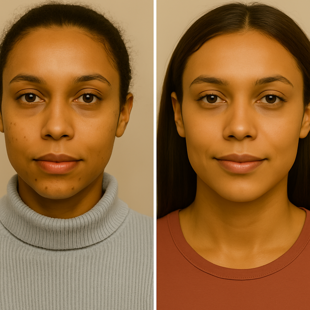 Acne – before/after